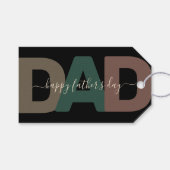 Moderne "Pap" Vaderdag Cadeaulabel (Voorkant (Horizontaal))