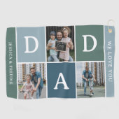 Moderne 'PAPA' 3 Foto Cadeau Golfhanddoek (Horizontaal)