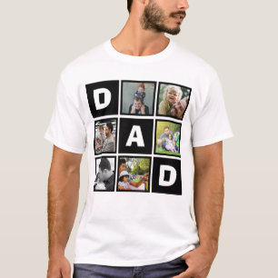 Moderne papa 6 fotocollage t-shirt