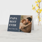 Moderne PAPA BEST EVER Fotokaart - Vaderdag Kaart (Gele Bloem)