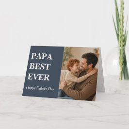 Moderne PAPA BEST EVER Fotokaart - Vaderdag Kaart