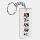 Moderne papa fotocollage, vader cadeau aandenken sleutelhanger (Voorkant Links)