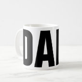 Moderne papa grote typografie Vaderdag Custom Koffiemok (Voorkant links)