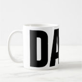 Moderne papa grote typografie Vaderdag Custom Koffiemok (Links)