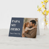 Moderne papa mijn held Foto Kaart - Vaderdag (Gele Bloem)