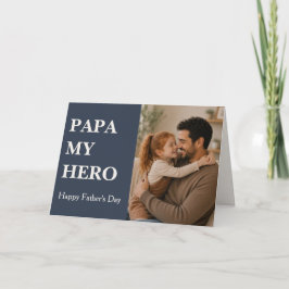 Moderne papa mijn held Foto Kaart - Vaderdag