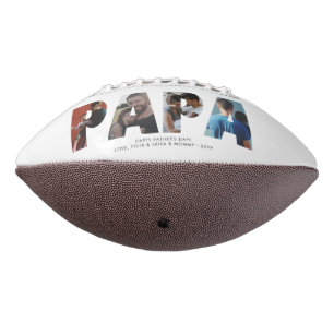 Moderne PAPA Photo Collage Chic Happy Vaderdag American Football