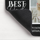 Moderne papa Vaderdag fotocollage Muismat (Hoek)