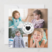 Moderne papa We houden van je 4 Foto Collage (Voorkant)