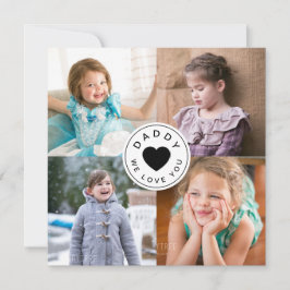 Moderne papa We houden van je 4 Foto Collage