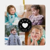 Moderne papa We houden van je foto Collage Keramisch Ornament (Voorkant)