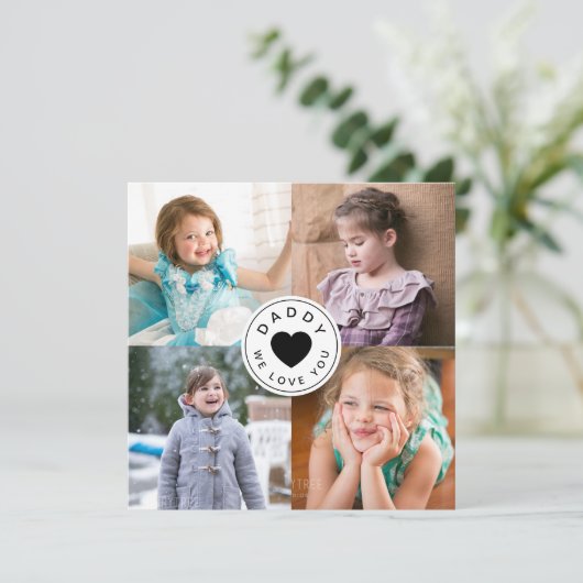 Moderne papa, we houden van je hartfoto (Staand voorkant)