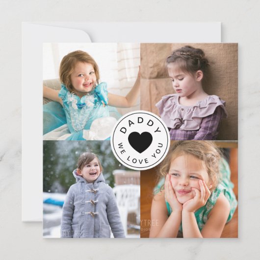 Moderne papa, we houden van je hartfoto (Voorkant)