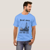 Moderne papa Zee Blue Black T-Shirt (Voorkant volledig)