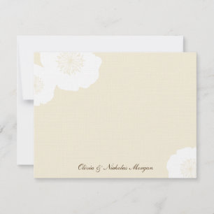 Moderne papaver - Hartelijk dank - Amandelaar Bedankkaart