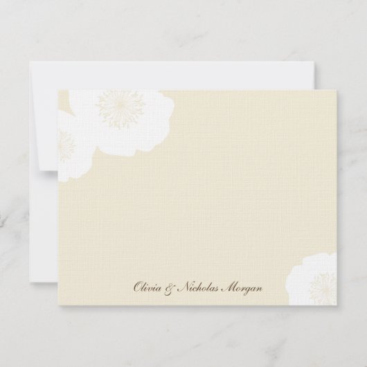 Moderne papaver - Hartelijk dank - Amandelaar Bedankkaart (Voorkant)