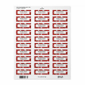 Moderne papavers bloemenprint retour adres labels (Full Sheet)