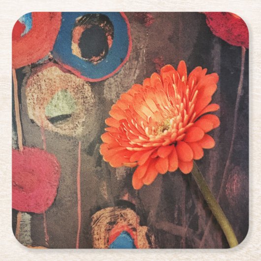 Moderne papavers Onderzetters (Voorkant)