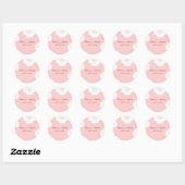 Moderne papavers voor tovenaars - roze ronde sticker (Vel)