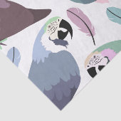 Moderne Papegaaien Tropisch Patroon Tissuepapier (Detail)