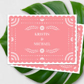 Moderne Papel Picado bewaar de datum Kaart