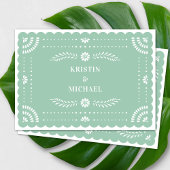 Moderne Papel Picado bewaar de datum Kaart