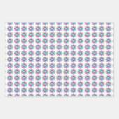 Moderne papierbladen voor snowflake patronen inpakpapier vel (Voorkant)