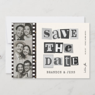 Moderne papiersnede Bewaar de datum Foto Qr Code Save The Date
