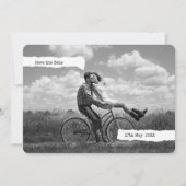 Moderne papiertypetekst Foto Save The Date (Voorkant)