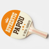 Moderne Papou Opa Gift Oranje tekst Tafeltennisbatje (Zijkant)