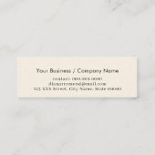 Moderne Parallel Faux Gold Stripes Crème Wit Mini Visitekaartje (Achterkant)