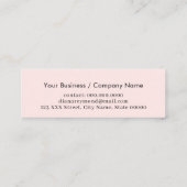 Moderne Parallel Faux Gold Stripes Fair Pink Mini Visitekaartje (Achterkant)