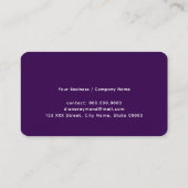 Moderne parallelle gouden strepen Donker Paarse Visitekaartje (Achterkant)