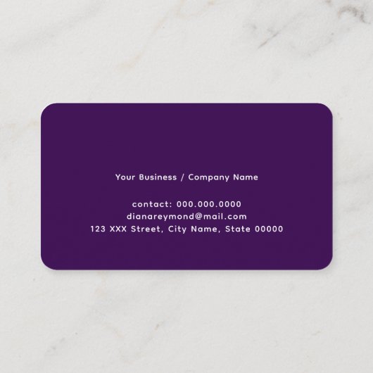 Moderne parallelle gouden strepen Donker Paarse Visitekaartje (Achterkant)