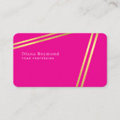 Moderne parallelle strepen Hot Pink Visitekaartje (Voorkant)