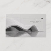 Moderne Parametrische Futuristische Architect Visitekaartje (Voorkant)