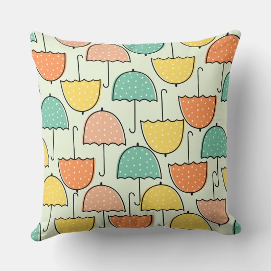 Moderne paraplurenpatroon l crèche kussen (Achterkant)