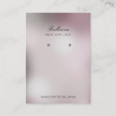 Moderne Parel Achtergrond Oorbellen Visitekaartje (Voorkant)