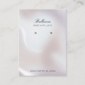 Moderne Parel Achtergrond Oorbellen Visitekaartje (Voorkant)