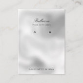 Moderne Parel Achtergrond Oorbellen Visitekaartje (Voorkant)