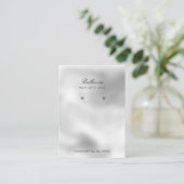 Moderne Parel Achtergrond Oorbellen Visitekaartje (Staand voorkant)