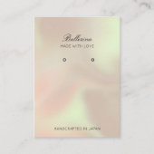 Moderne Parel Achtergrond Oorbellen Visitekaartje (Voorkant)