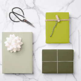 Moderne Parel Donker Appel Groen Effen Kleur Chic Inpakpapier Vel