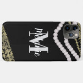 Moderne parels en Glitter-naam Case-Mate iPhone Case (Achterkant (horizontaal))