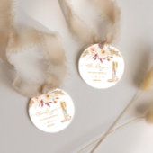 Moderne Parels en Prosecco Bruidsdiner Bedankt Bedankjes Labels