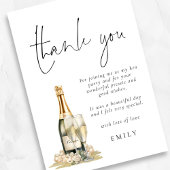 Moderne Parels Prosecco Hen Party Dank u Kaart