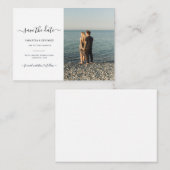 Moderne paren foto sparen de Datum Notitiekaartje (Voorkant / Achterkant)