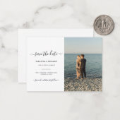 Moderne paren foto sparen de Datum Notitiekaartje (Voorkant / Achterkant in situ)