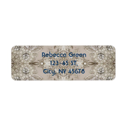 moderne  parijs mode elegant grijs beige etiket (Voorkant)