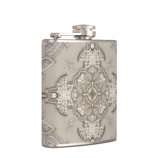 moderne  parijs mode elegant grijs beige heupfles (Rechts)